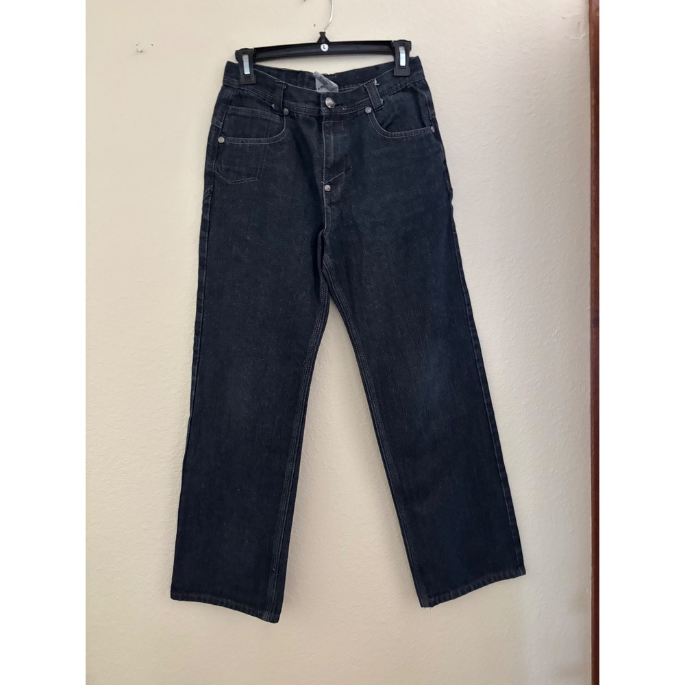 Pelle Pelle Marc Buchanan Boys Dark Wash Embro Straight Leg Jeans Size 16 A1186